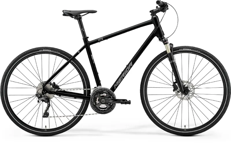 Merida Crossway 100 Hybrid Bike in Black